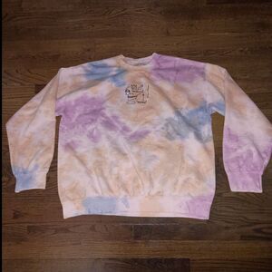 Jean Michel Basquiat Sweatshirt Mens Large Tie Dye Evil Thoughts Revenge Art